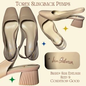 Sam Edelman Beige Slingback Pumps